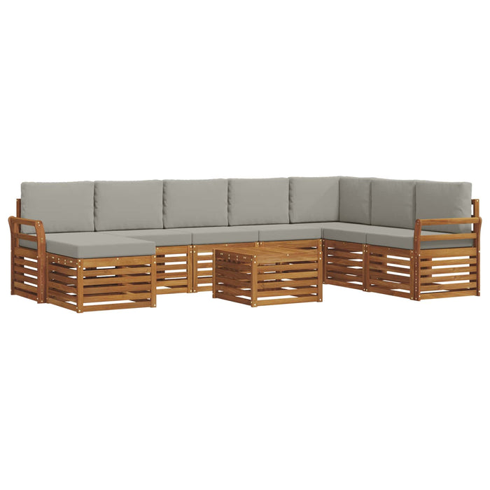 Seturi de canapele cu pernă 9 pcs Gri natural și deschis - WALTI WALTI