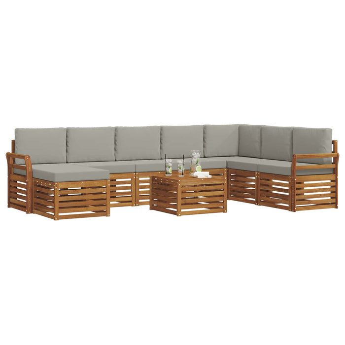 Seturi de canapele cu pernă 9 pcs Gri natural și deschis - WALTI WALTI