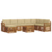 Seturi de canapele 9 pcs Natural și Bej Lemn Solid de Acacia - WALTI WALTI
