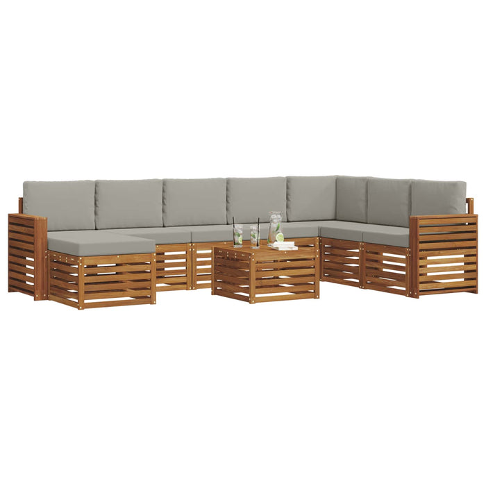 Seturi de canapele cu pernă 9 pcs Gri natural și deschis - WALTI WALTI