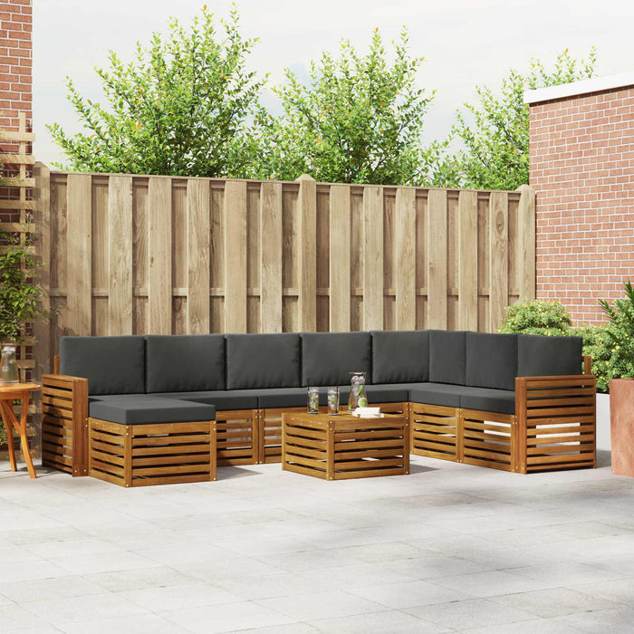 Seturi de canapele cu pernă 9 pcs Natural și Antracit - WALTI WALTI