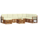 Seturi de canapele 9 pcs Natural și Crem Lemn Solid de Acacia - WALTI WALTI