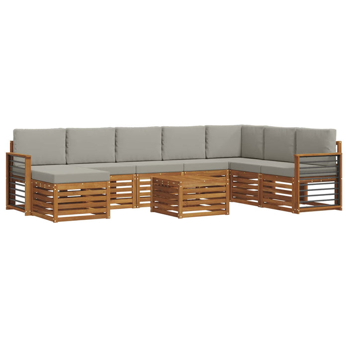 Seturi de canapele cu pernă 9 pcs Gri natural și deschis - WALTI WALTI