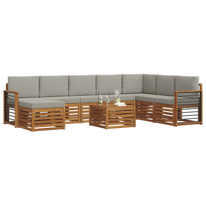 Seturi de canapele cu pernă 9 pcs Gri natural și deschis - WALTI WALTI