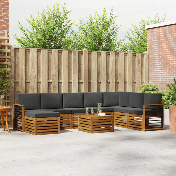 Seturi de canapele cu pernă 9 pcs Natural și Antracit - WALTI WALTI
