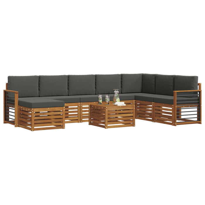 Seturi de canapele cu pernă 9 pcs Natural și Antracit - WALTI WALTI