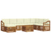 Seturi de canapele 9 pcs Natural și Crem Lemn Solid de Acacia - WALTI WALTI