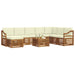Seturi de canapele 9 pcs Natural și Crem Lemn Solid de Acacia - WALTI WALTI