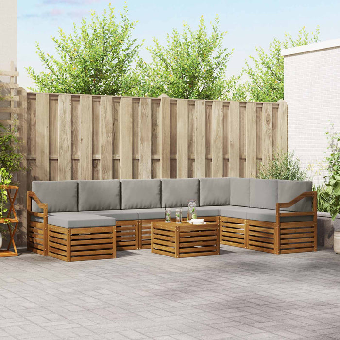 Seturi de canapele cu pernă 9 pcs Gri natural și deschis - WALTI WALTI