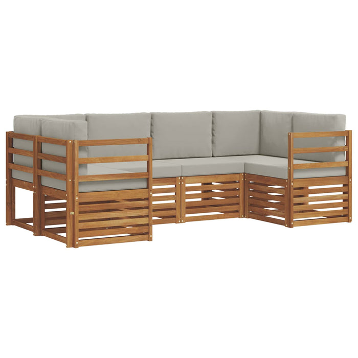Set de canapele de exterior 6 pcs Gri natural și deschis - WALTI WALTI