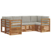 Set de canapele de exterior 6 pcs Gri natural și deschis - WALTI WALTI
