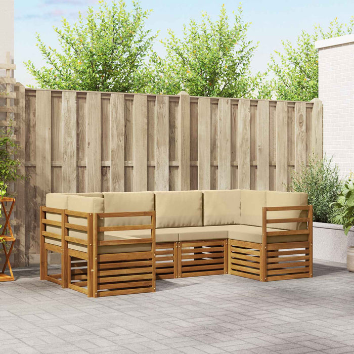 Set de canapele de exterior 6 pcs natural Lemn Solid de Acacia - WALTI WALTI