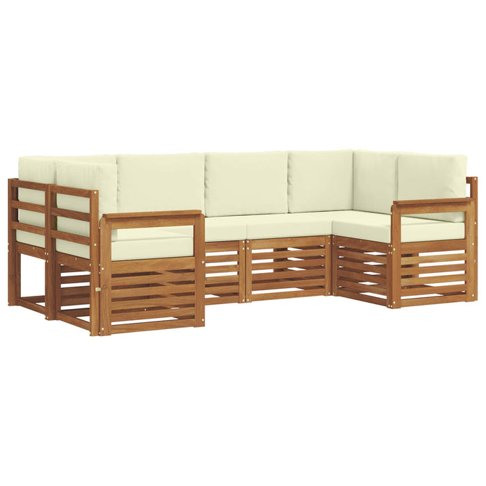 Set de canapele de exterior cu pernă 6 pcs Natural și Crem - WALTI WALTI