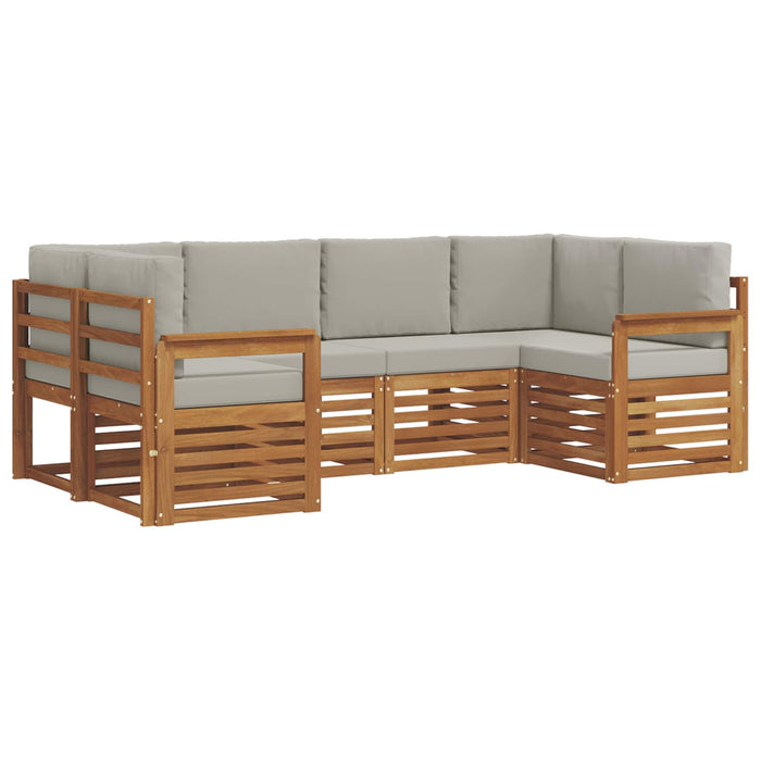 Set de canapele de exterior 6 pcs Gri natural și deschis - WALTI WALTI