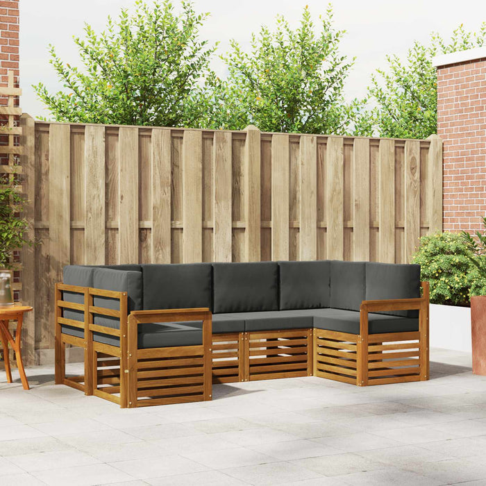 Set de canapele de exterior cu pernă 6 pcs Natural și Antracit - WALTI WALTI