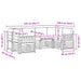Set de canapele de exterior cu pernă 6 pcs Natural și Antracit - WALTI WALTI