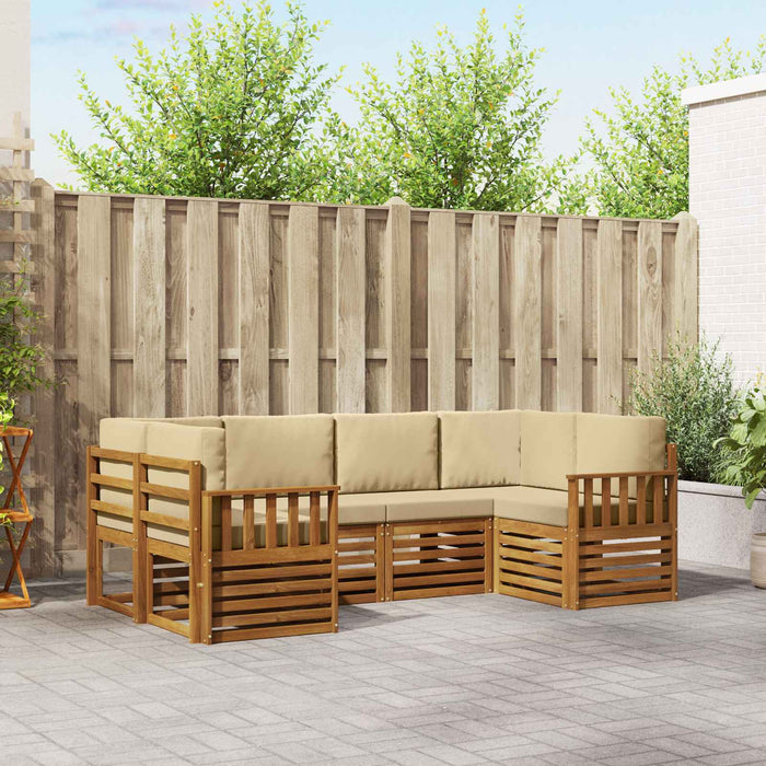 Set de canapele de exterior 6 pcs natural Lemn Solid de Acacia - WALTI WALTI