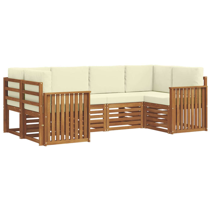 Set de canapele de exterior cu pernă 6 pcs Natural și Crem - WALTI WALTI