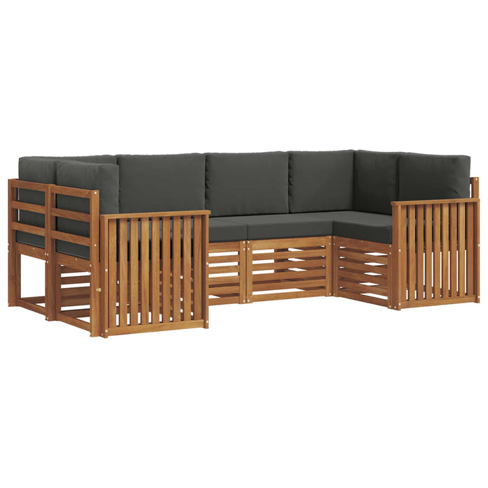 Set de canapele de exterior cu pernă 6 pcs Natural și Antracit - WALTI WALTI