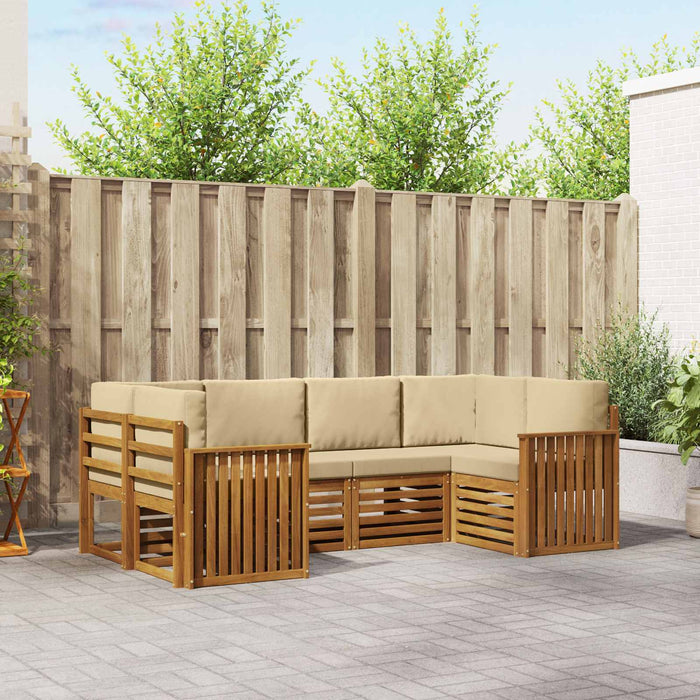 Set de canapele de exterior 6 pcs natural Lemn Solid de Acacia - WALTI WALTI