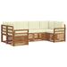 Set de canapele de exterior cu pernă 6 pcs Natural și Crem - WALTI WALTI