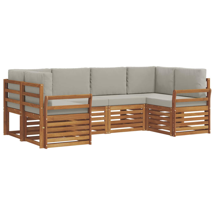 Set de canapele de exterior 6 pcs Gri natural și deschis - WALTI WALTI