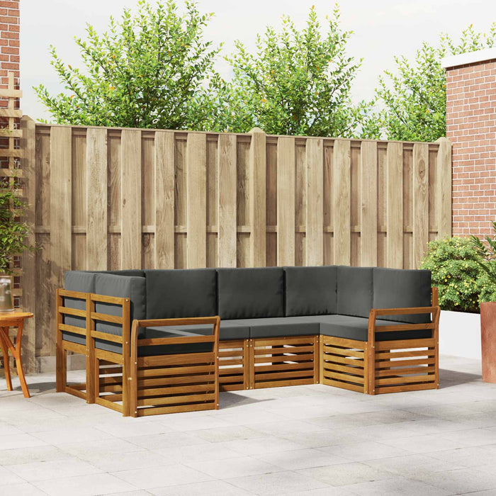 Set de canapele de exterior cu pernă 6 pcs Natural și Antracit - WALTI WALTI