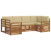 Set de canapele de exterior 6 pcs natural Lemn Solid de Acacia - WALTI WALTI