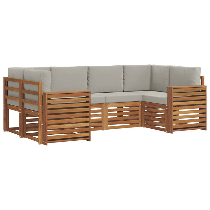 Set de canapele de exterior 6 pcs Gri natural și deschis - WALTI WALTI