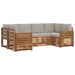 Set de canapele de exterior 6 pcs Gri natural și deschis - WALTI WALTI