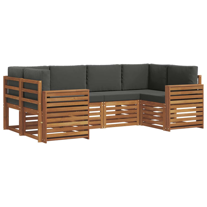 Set de canapele de exterior cu pernă 6 pcs Natural și Antracit - WALTI WALTI