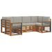 Set de canapele de exterior 6 pcs Gri natural și deschis - WALTI WALTI