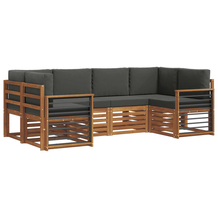Set de canapele de exterior cu pernă 6 pcs Natural și Antracit - WALTI WALTI
