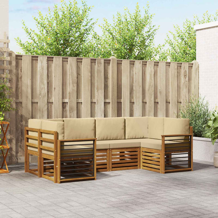 Set de canapele de exterior 6 pcs natural Lemn Solid de Acacia - WALTI WALTI