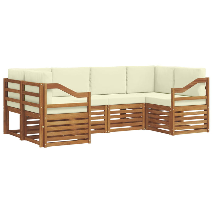 Set de canapele de exterior cu pernă 6 pcs Natural și Crem - WALTI WALTI