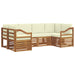 Set de canapele de exterior cu pernă 6 pcs Natural și Crem - WALTI WALTI