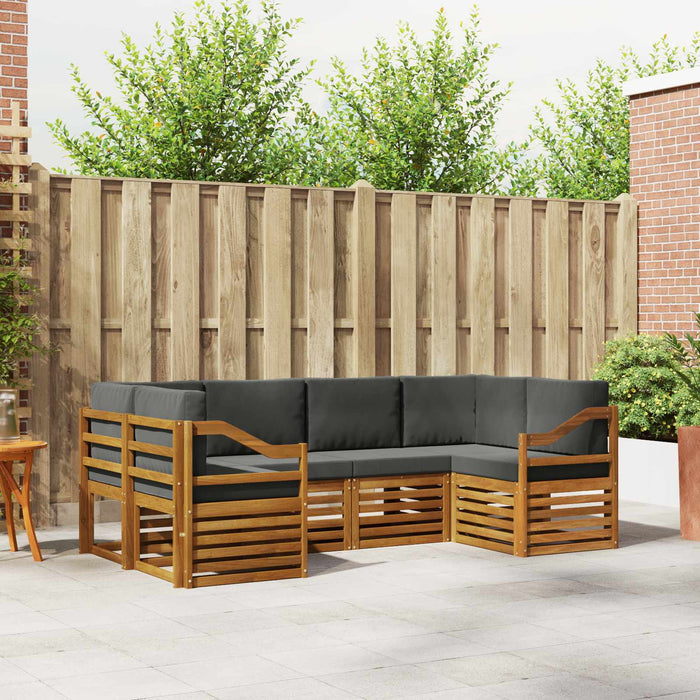 Set de canapele de exterior cu pernă 6 pcs Natural și Antracit - WALTI WALTI