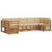Seturi de canapele 7 pcs Natural și Bej Lemn Solid de Acacia - WALTI WALTI