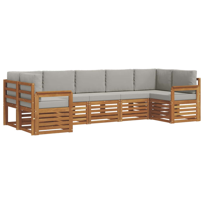 Seturi de canapele cu pernă 7 pcs Gri natural și deschis - WALTI WALTI
