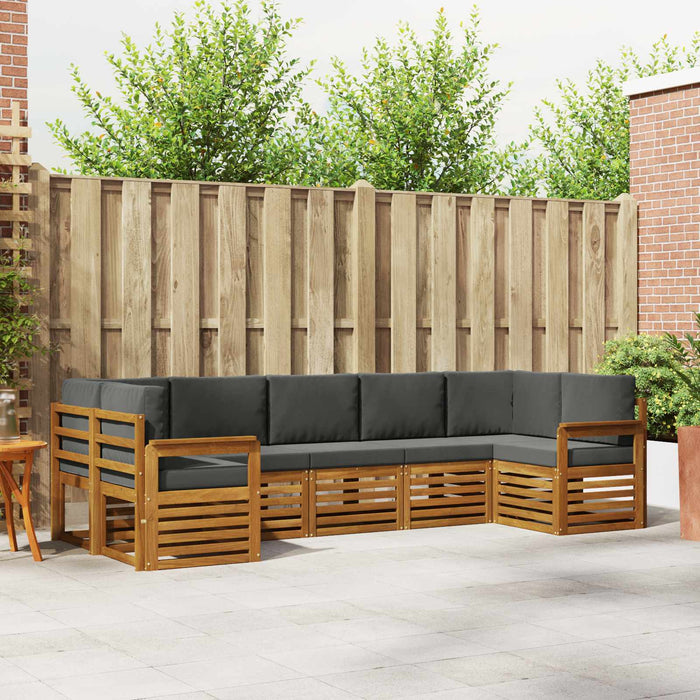 Seturi de canapele cu pernă 7 pcs Natural și Antracit - WALTI WALTI