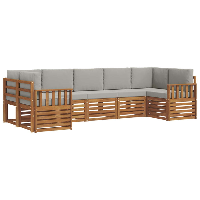 Seturi de canapele cu pernă 7 pcs Gri natural și deschis - WALTI WALTI