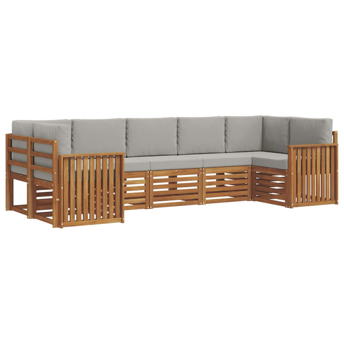 Seturi de canapele cu pernă 7 pcs Gri natural și deschis - WALTI WALTI