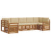 Seturi de canapele 7 pcs Natural și Bej Lemn Solid de Acacia - WALTI WALTI