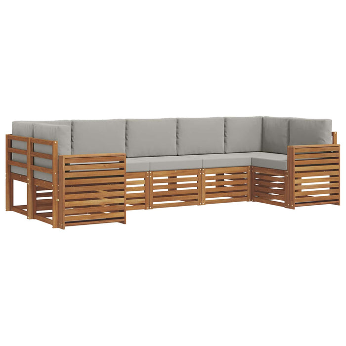 Seturi de canapele cu pernă 7 pcs Gri natural și deschis - WALTI WALTI