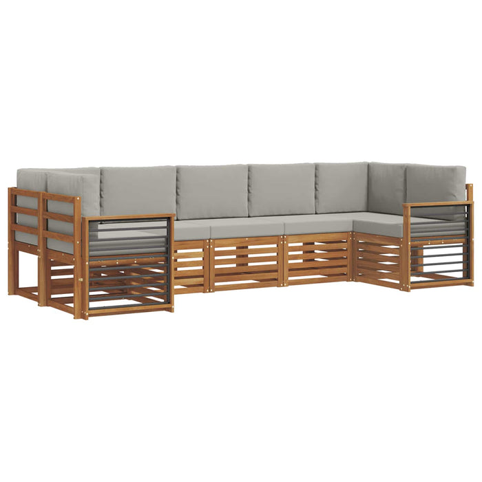 Seturi de canapele cu pernă 7 pcs Gri natural și deschis - WALTI WALTI