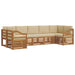 Seturi de canapele 7 pcs Natural și Bej Lemn Solid de Acacia - WALTI WALTI