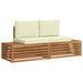 Set de canapele de exterior cu pernă 2 Bucată Natural și Crem - WALTI WALTI
