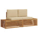 Set de canapele de exterior cu pernă 2 Bucată Natural și Bej - WALTI WALTI