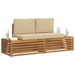 Set de canapele de exterior cu pernă 2 Bucată Natural și Bej - WALTI WALTI