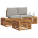 Set de canapele de exterior 3 Bucată Gri natural și deschis - WALTI WALTI